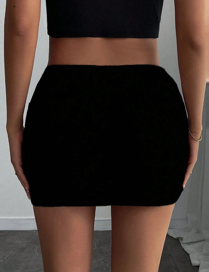 SHEIN miniszoknya, fekete