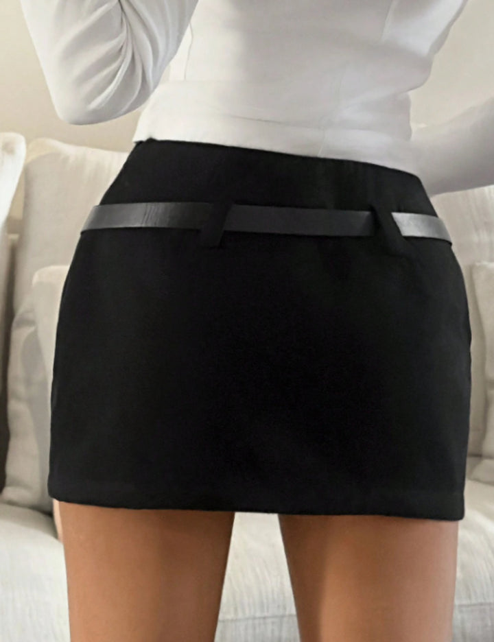Shein miniszoknya, fekete
