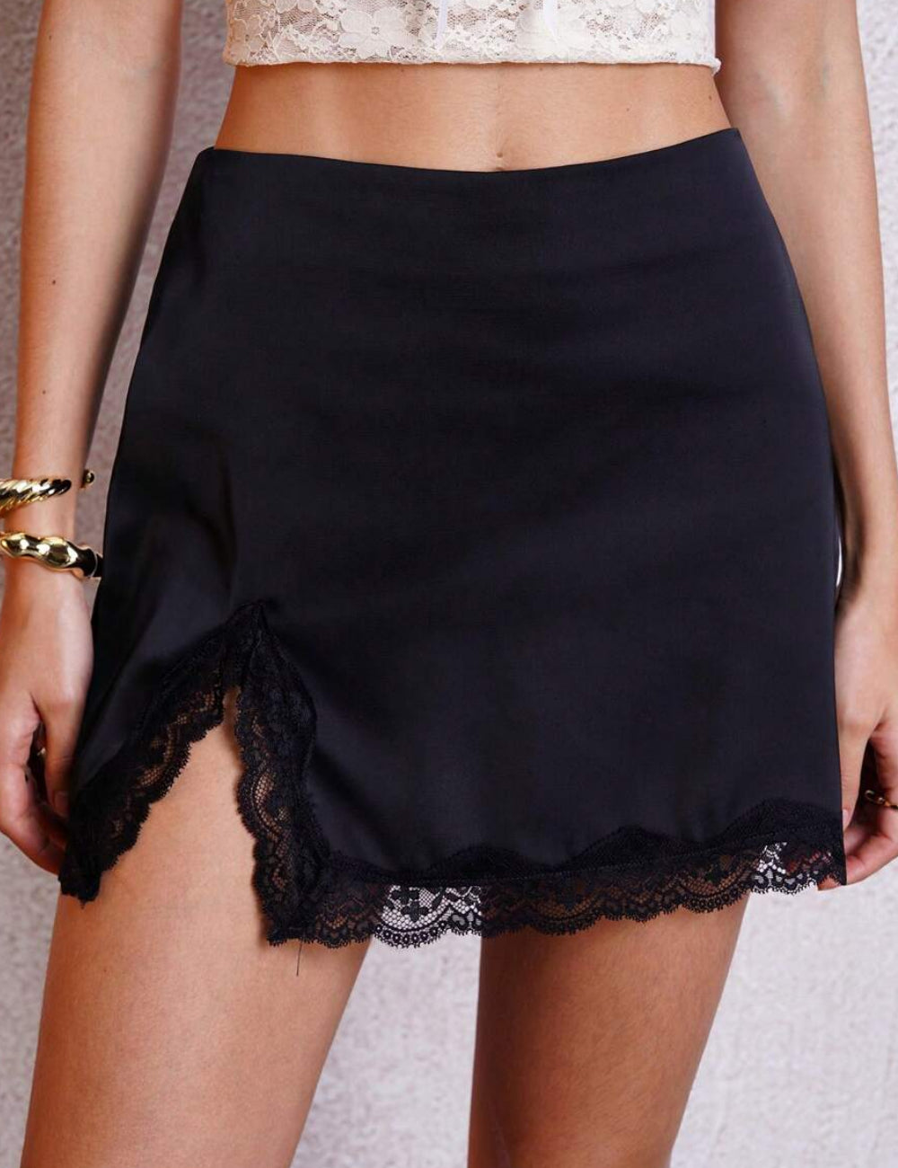 Shein miniszoknya, fekete