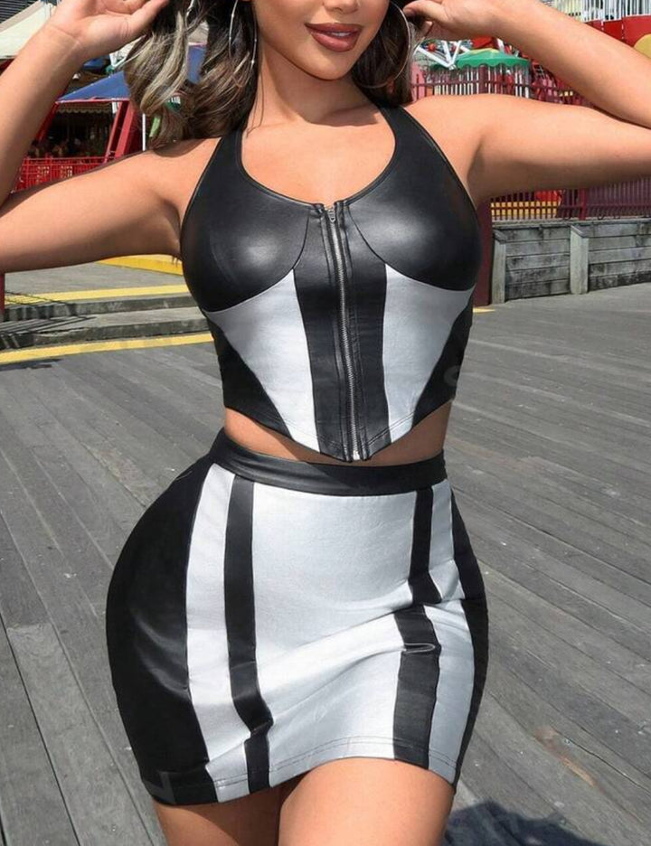 Shein mini szoknya, fekete