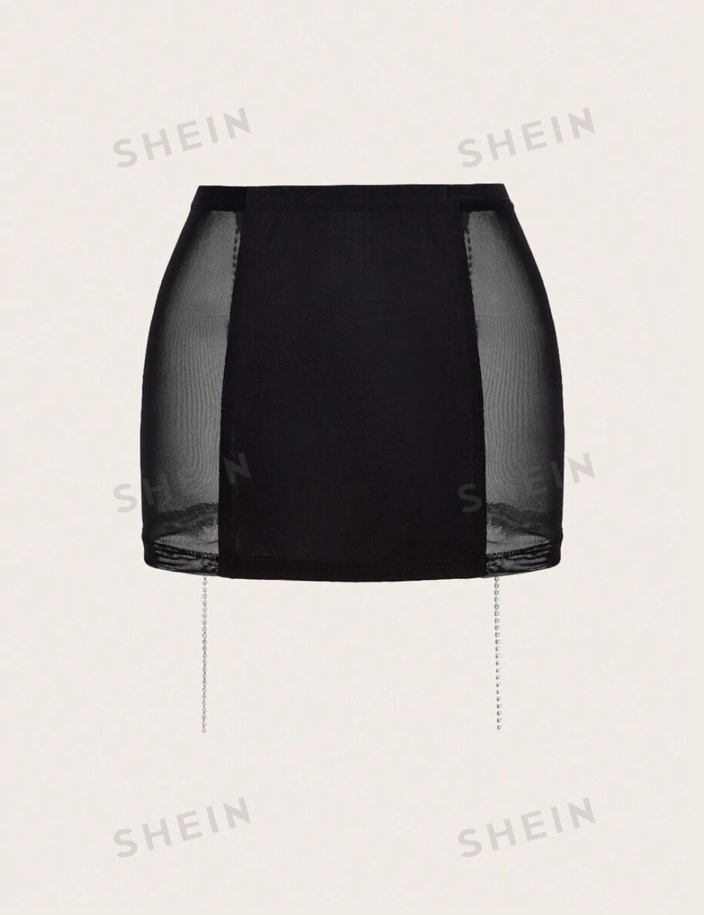 Shein miniszoknya, fekete