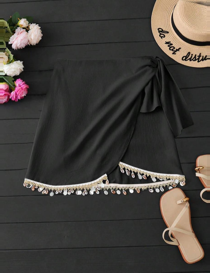 Shein miniszoknya, fekete