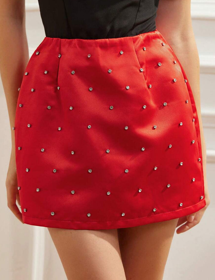 Shein miniszoknya, piros