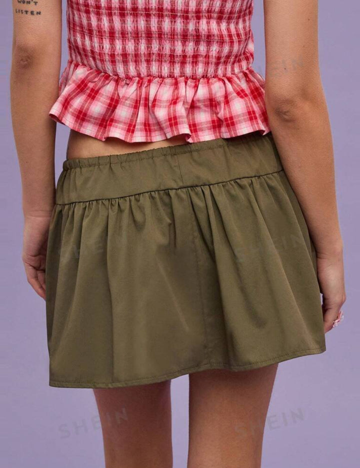 Shein miniszoknya, zöld