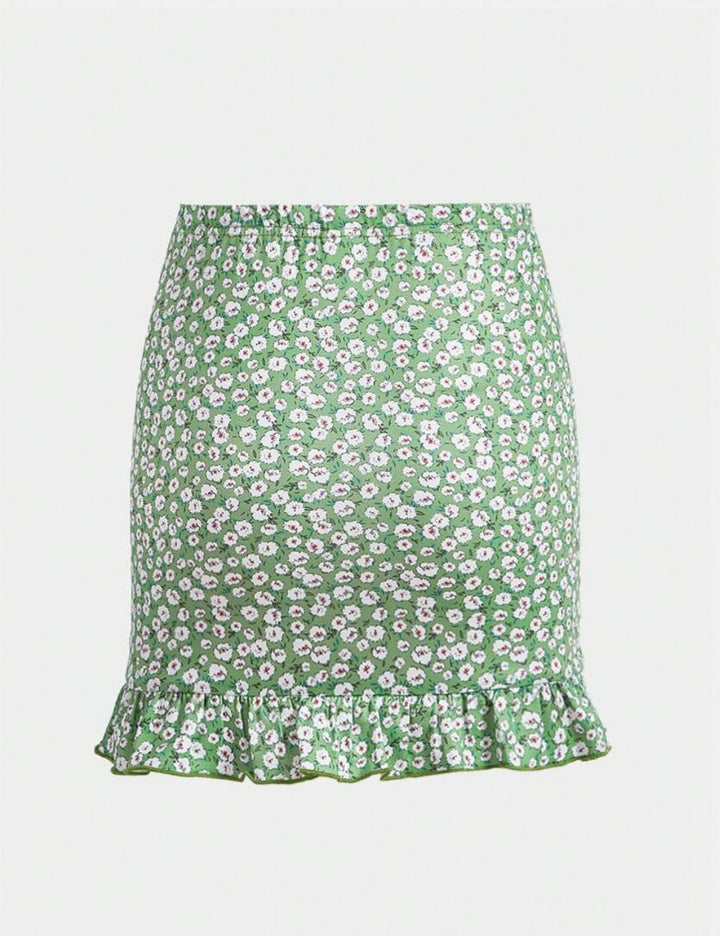 Shein mini szoknya, zöld