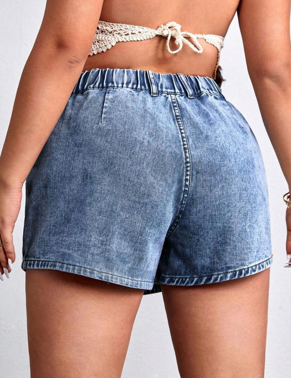 Fustă Pantalon Shein Curve+, albastru