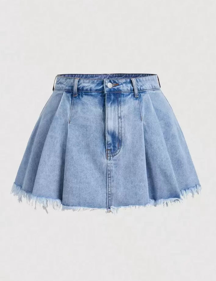 Shein Curve+ Szoknyanadrág, kék