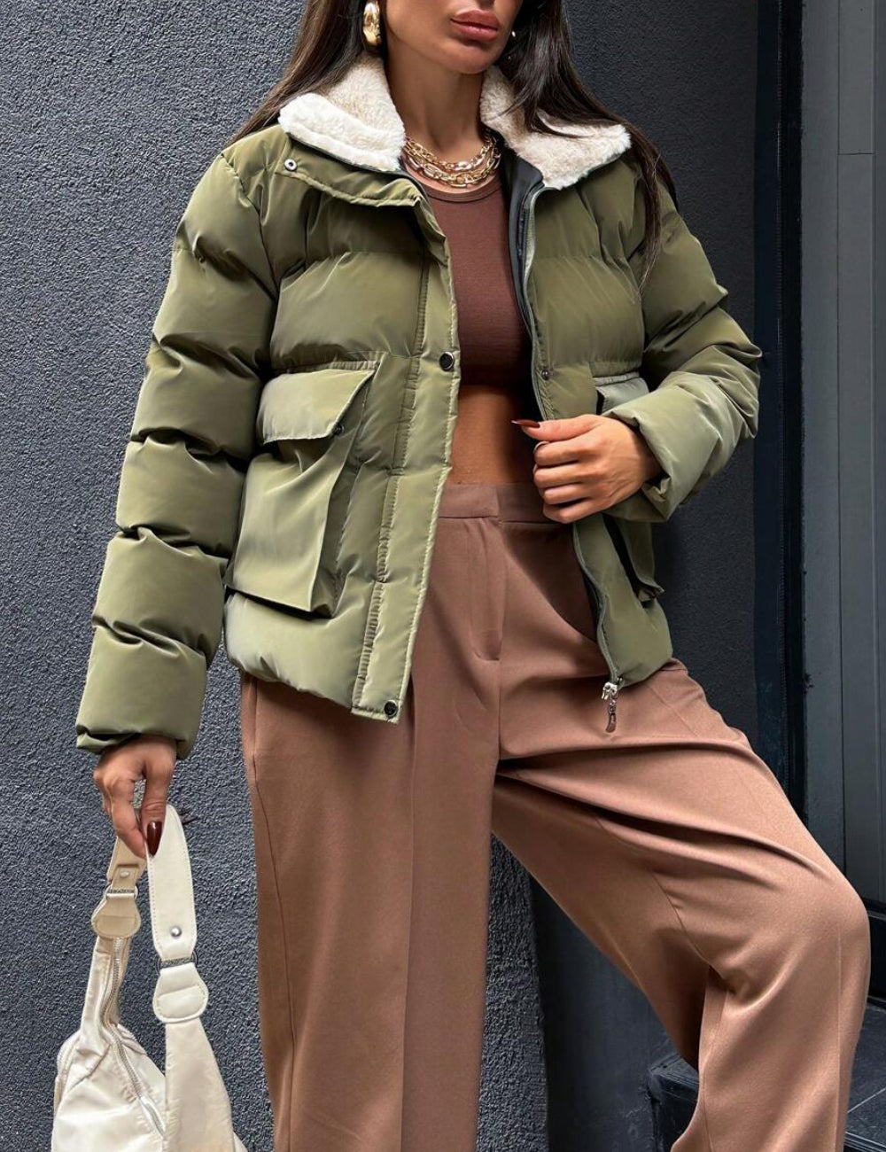 Shein dzseki, khaki
