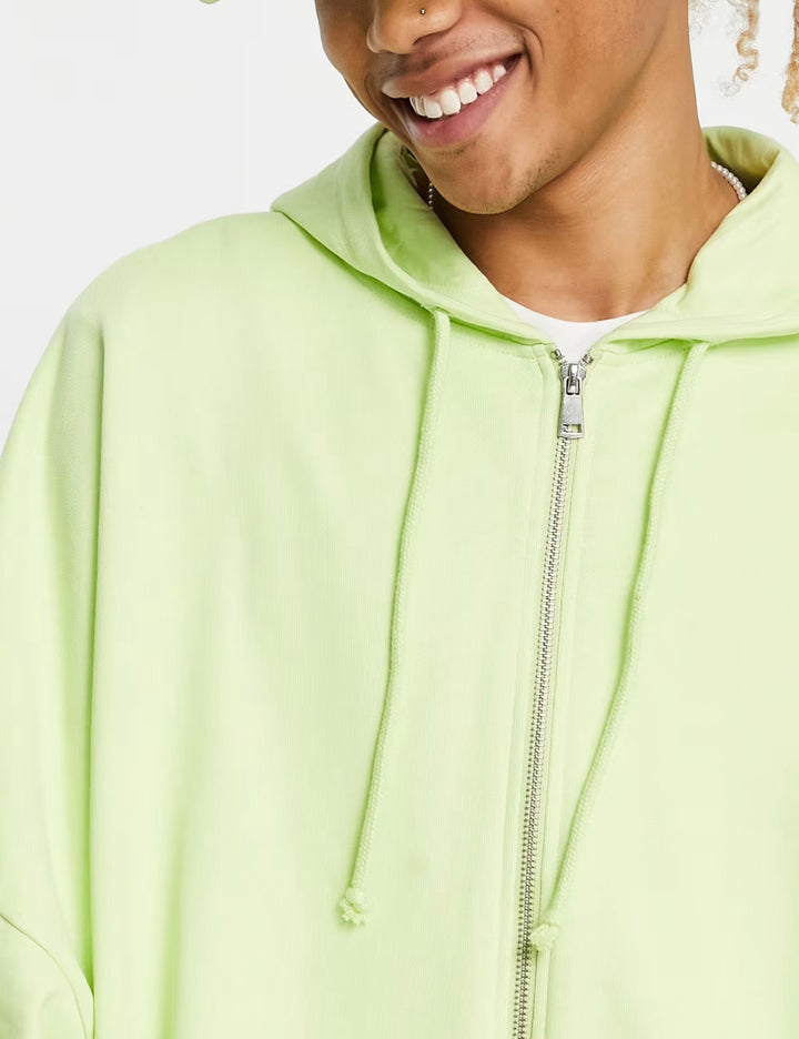 Hanorac Cu Fermoar ASOS, verde