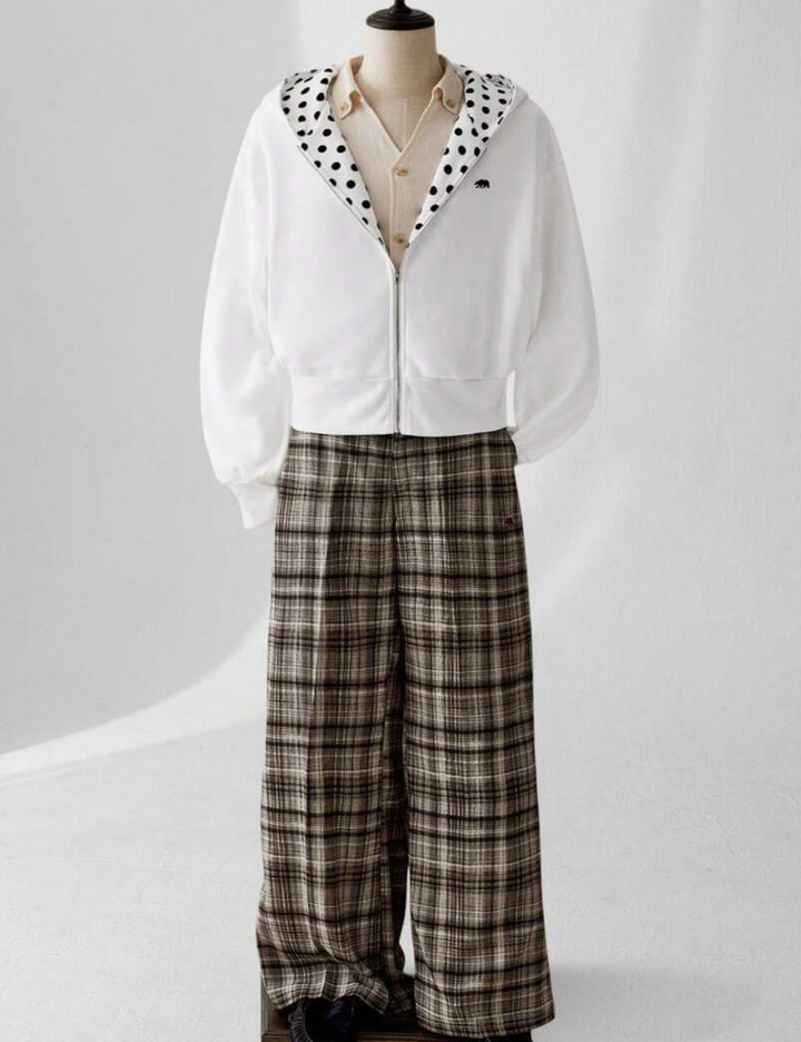 Shein MANFINITY cipzáros pulóver, fehér