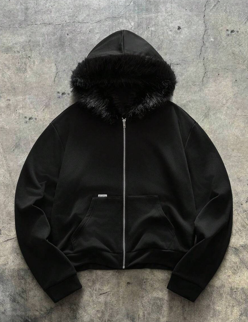 SHEIN MANFINITY cipzáros pulóver, fekete