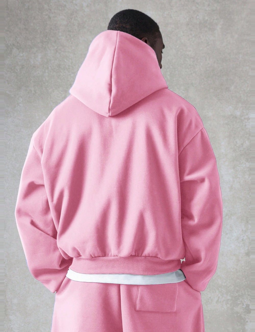 Shein SUMWON Zip-up Hoodie, Pink