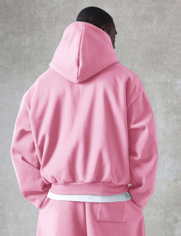 Shein SUMWON Zip-up Hoodie, Pink