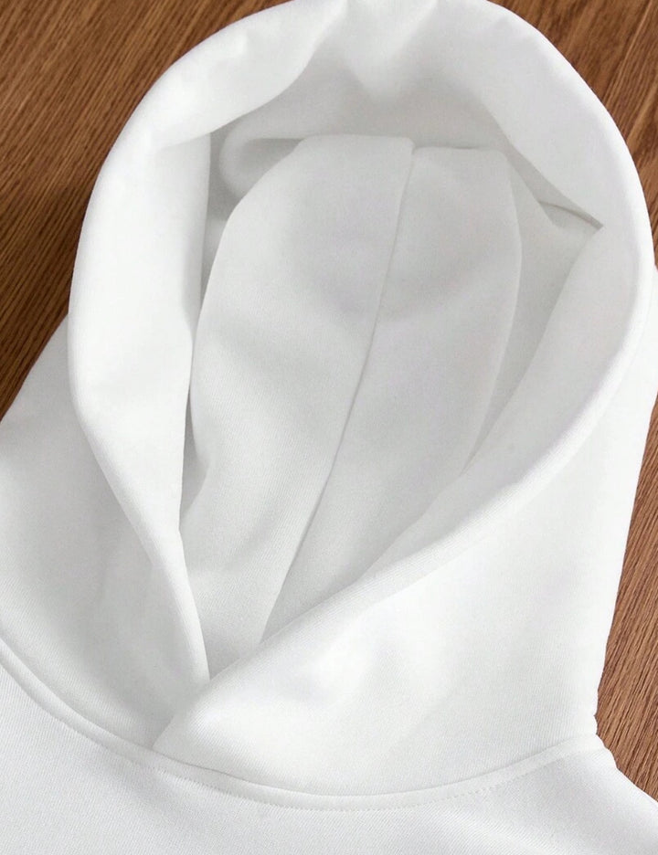 Shein MANFINITY kapucnis pulóver, fehér