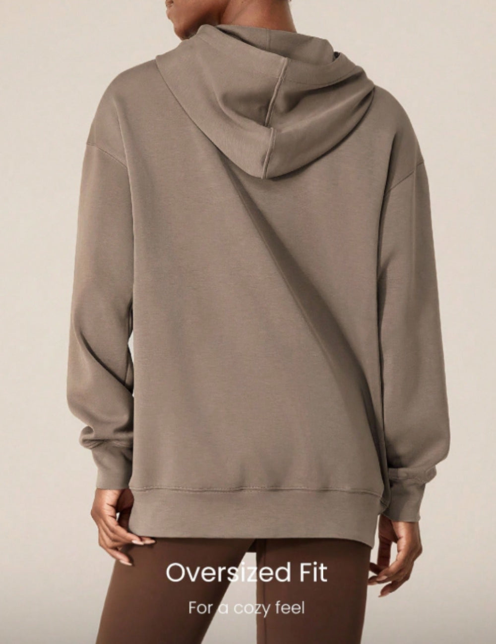 Shein GLOWMODE kapucnis pulóver, barna