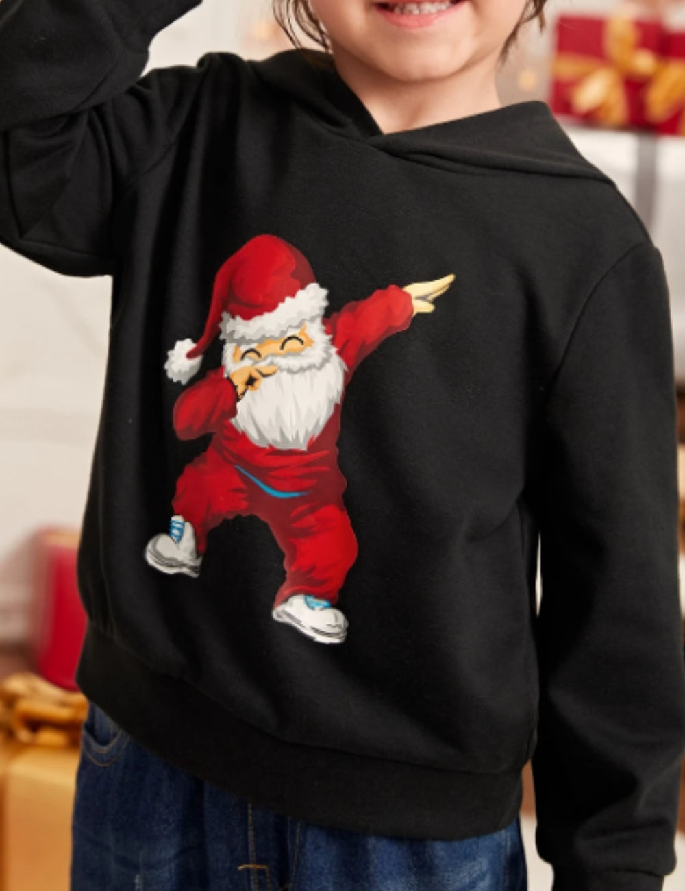 Shein kapucnis pulóver, fekete