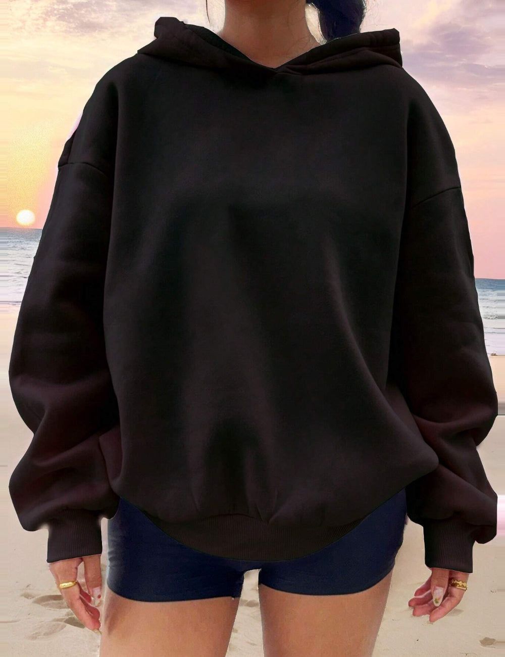 Hanorac Shein, negru