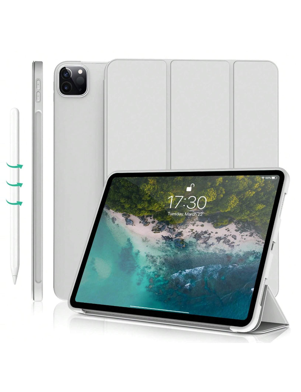 Shein iPad tok, szürke