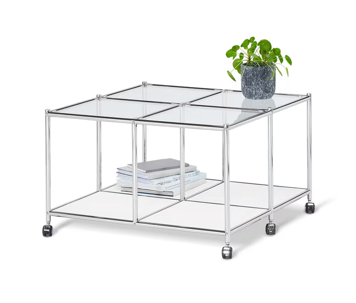 Masă de cafea cu roți TCHIBO, transparent