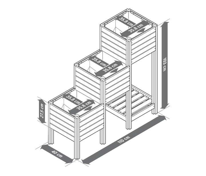 Suport pentru plante TCHIBO, maro