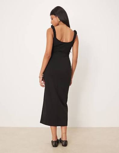 Rochie midi ASOS, negru