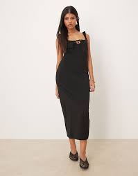 Rochie midi ASOS, negru