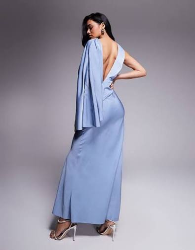 Rochie midi ASOS, albstru