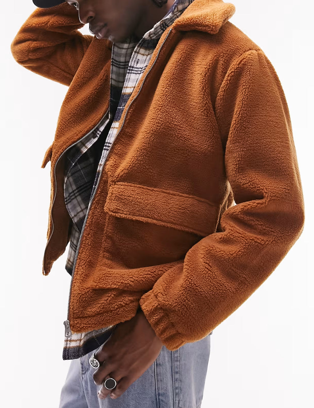 Topman barna prémes dzseki
