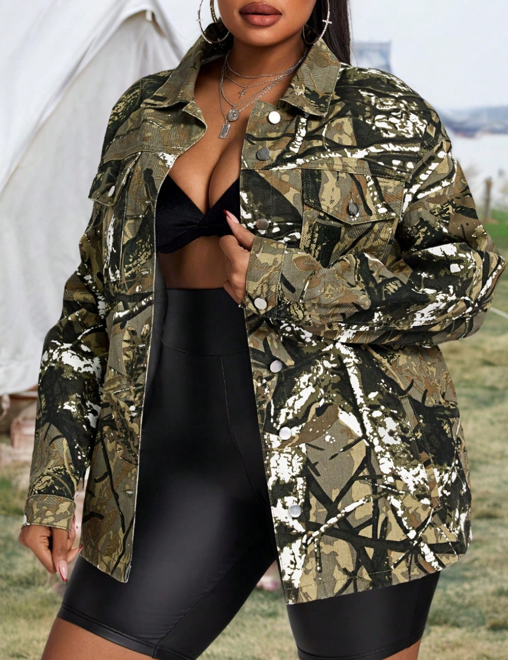 Shein Curve+ farmerdzseki, többszínű