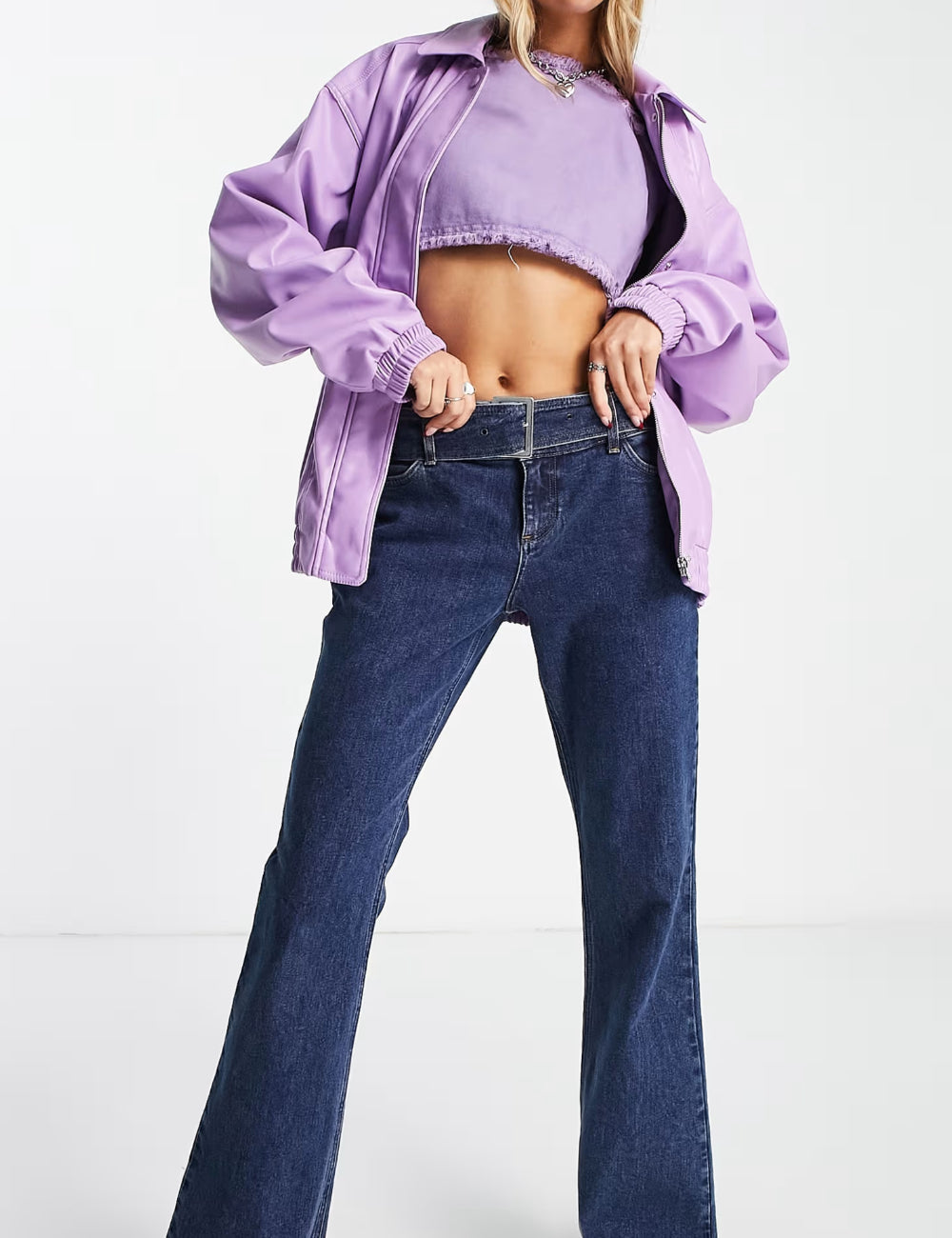 ASOS műbőr dzseki, lila
