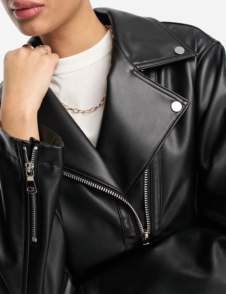 ASOS műbőr dzseki, fekete