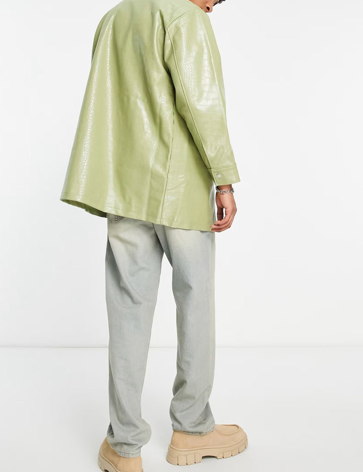 ASOS műbőr dzseki, zöld