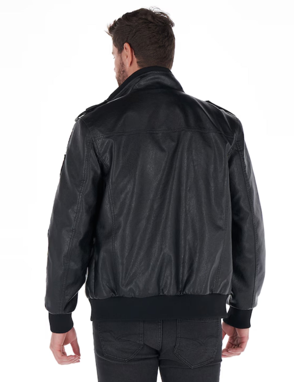 Lee Cooper műbőr dzseki, fekete