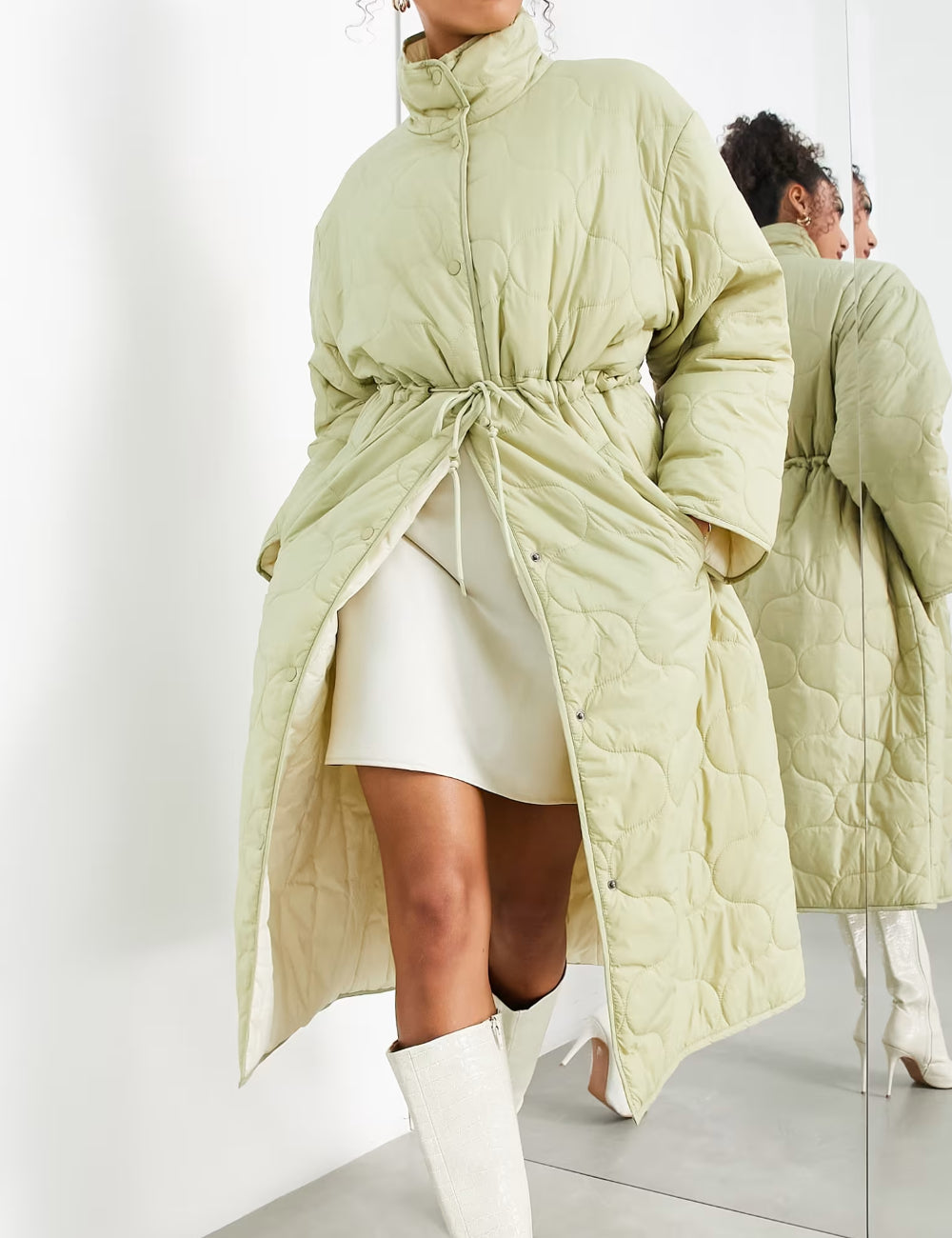 ASOS hosszú kabát, zöld