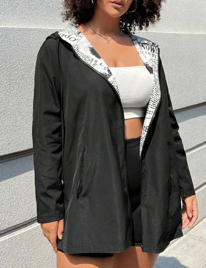 Jachetă Reversibilă Shein Curve+, mix culori