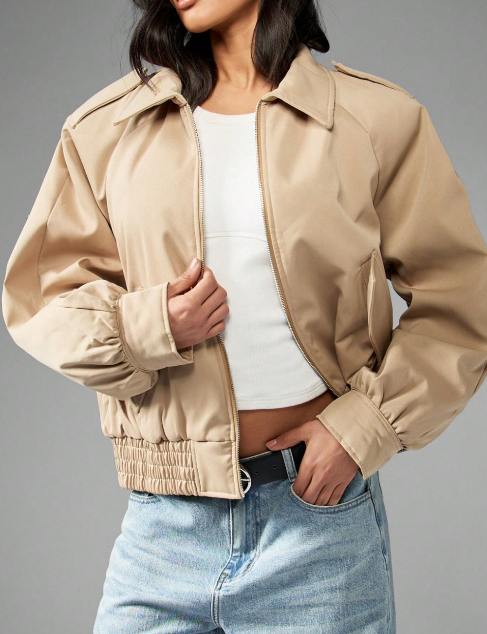 Jachetă Shein Missguided, bej