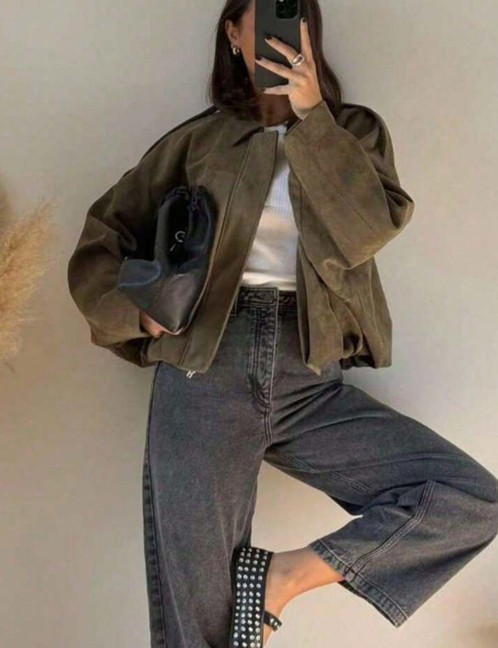 SHEIN dzseki, khaki