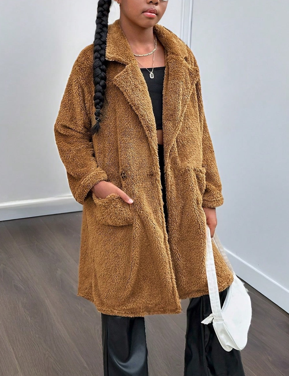 Shein jacket, brown