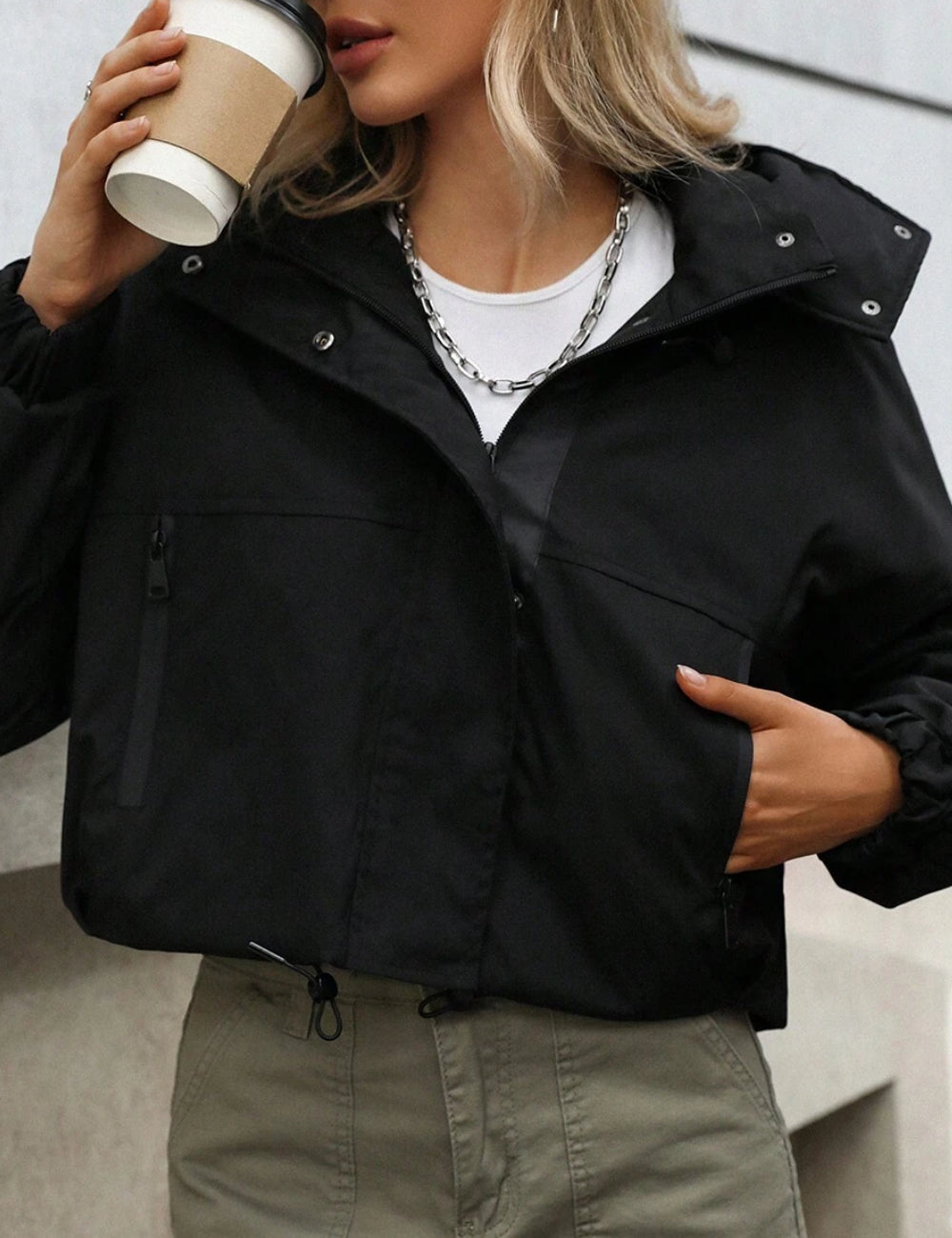 Shein Jacket, fekete