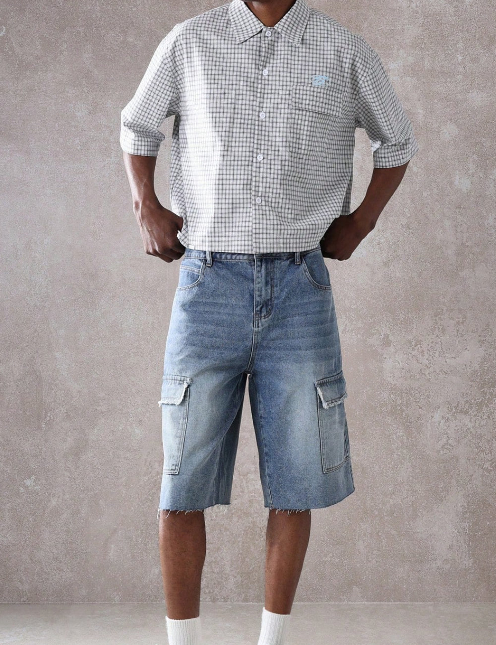 Shein 3/4 farmer, kék