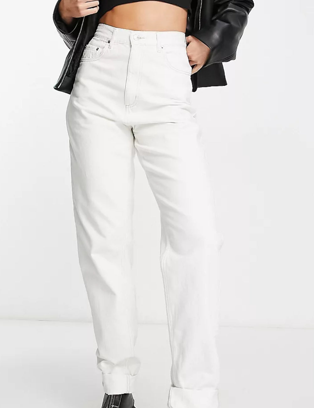 Jeans ASOS, alb