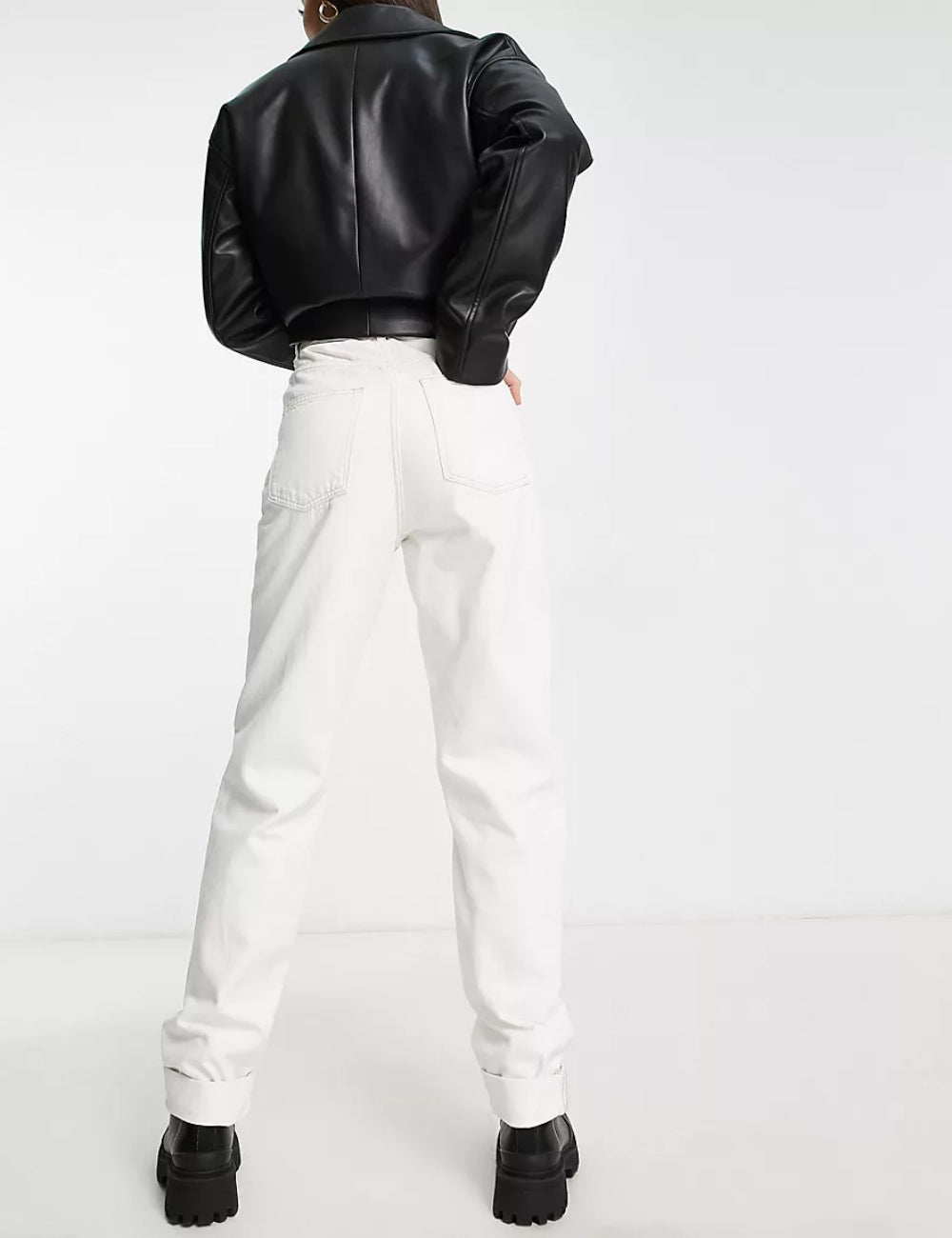 Jeans ASOS, alb