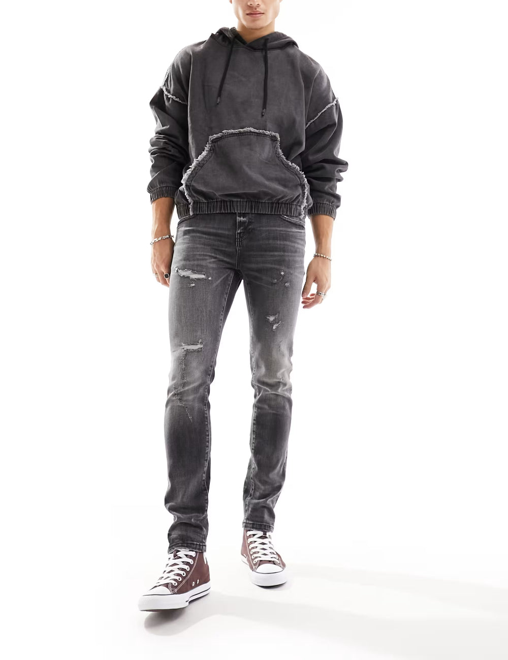 Jeans ASOS, gri