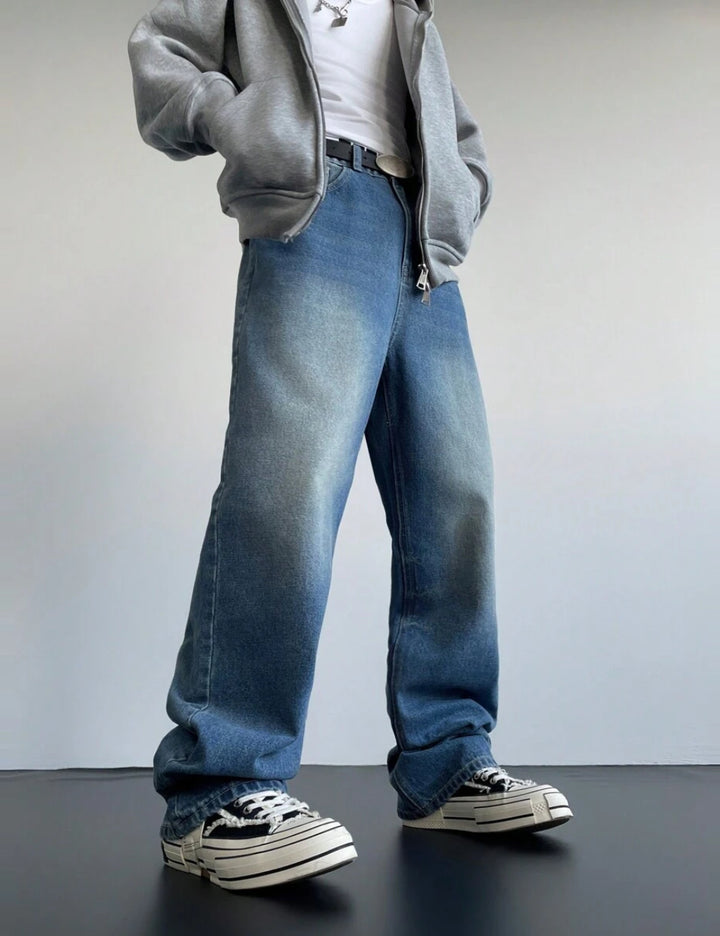 Jeans Shein MANFINITY, albastru