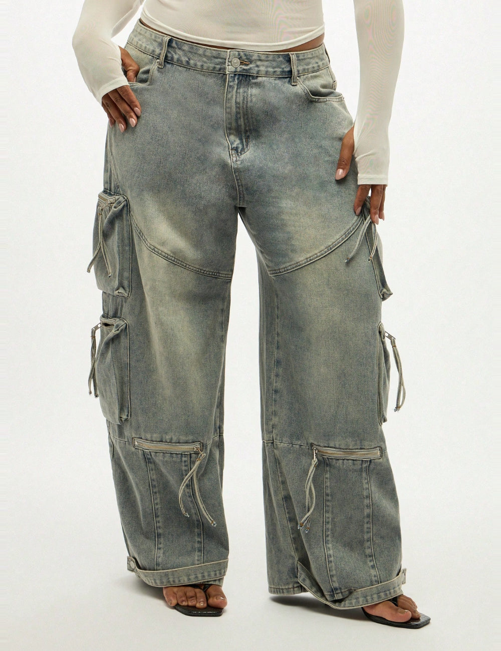 Shein Curve+ farmer, kék