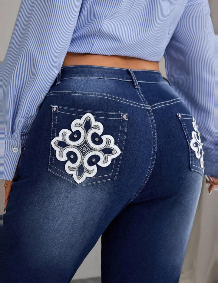 Jeans Shein Curve+, kék