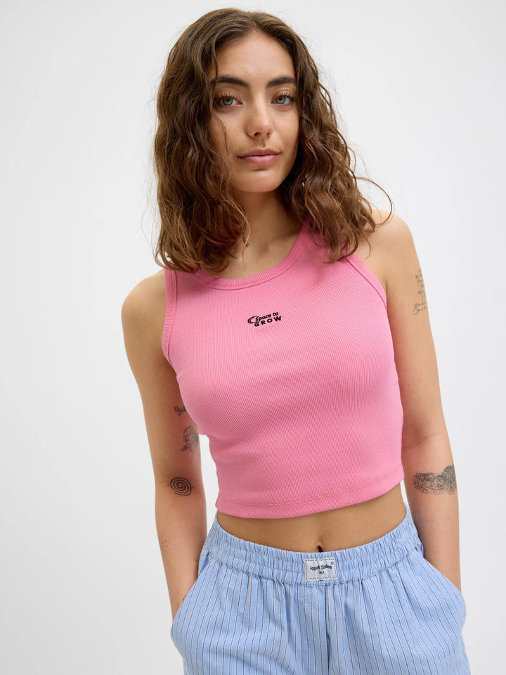 JACK&JONES ujjatlan felső, rózsaszín