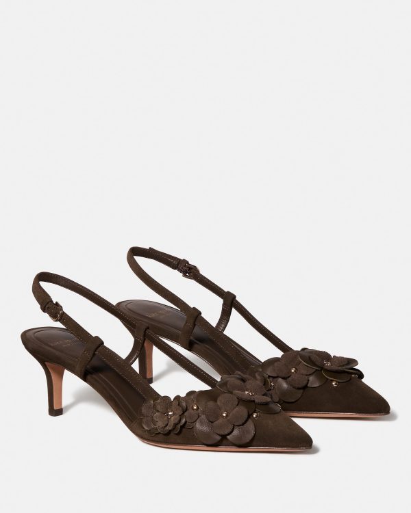 Bőr cipők KATE SPADE, barna