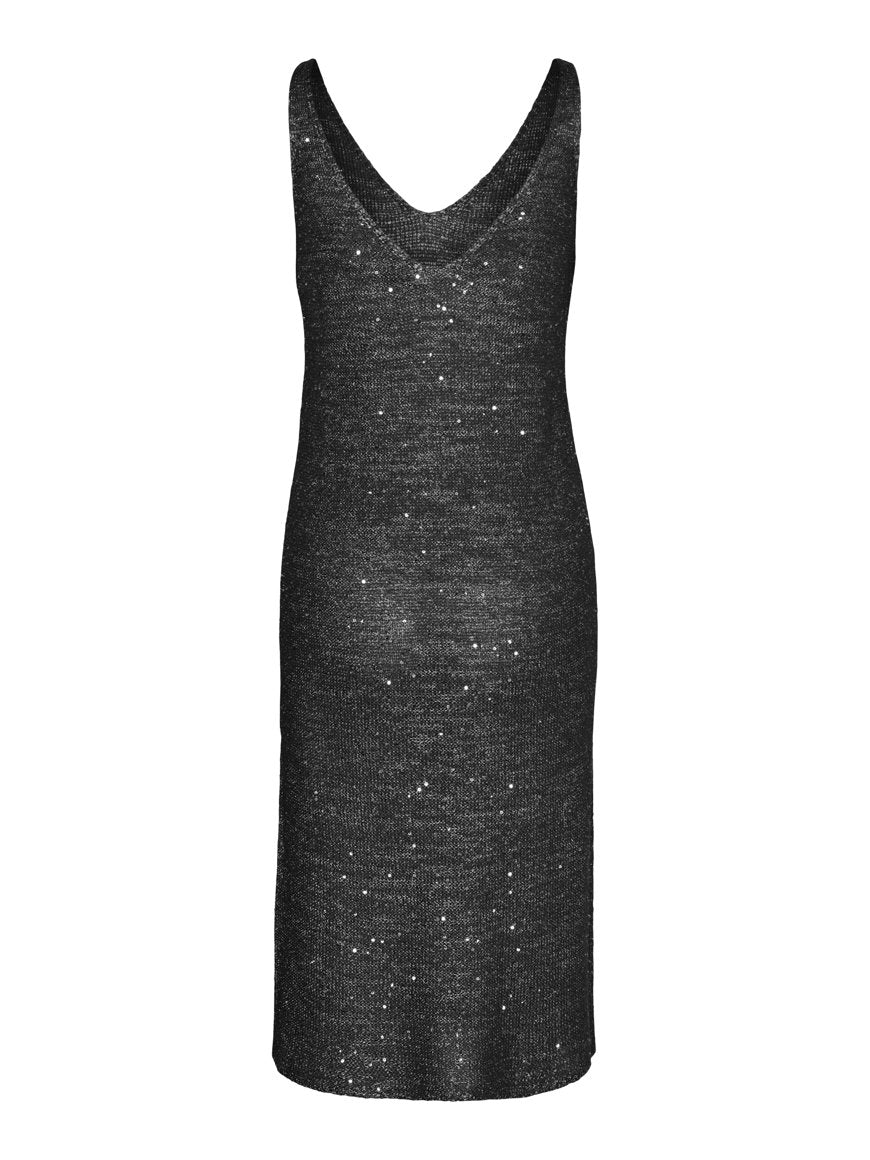 VERO MODA midi ruha, fekete