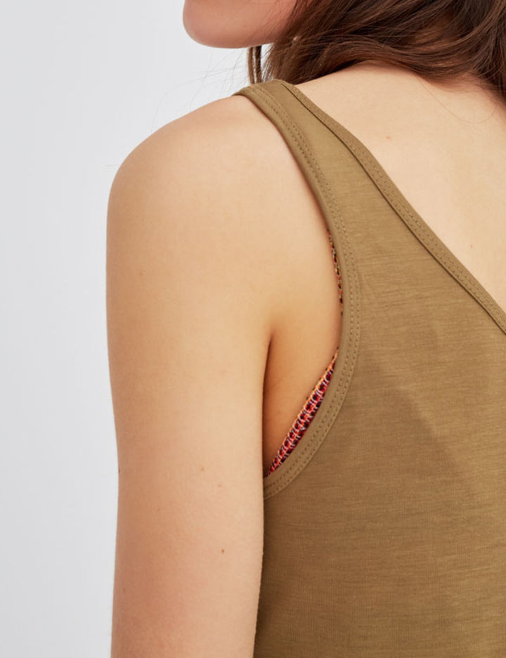 Pull&Bear hétköznapi trikó, khaki